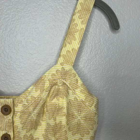 Maeve Anthropologie yellow dragonfly cafe sundress size 8 - Picture 6 of 14